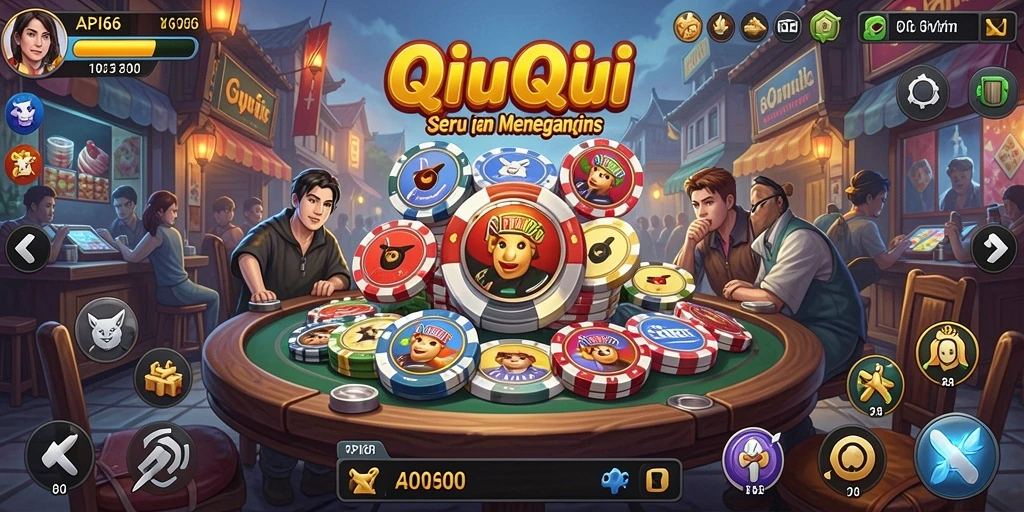 Screenshot API66 menampilkan gameplay QiuQiu yang intens.