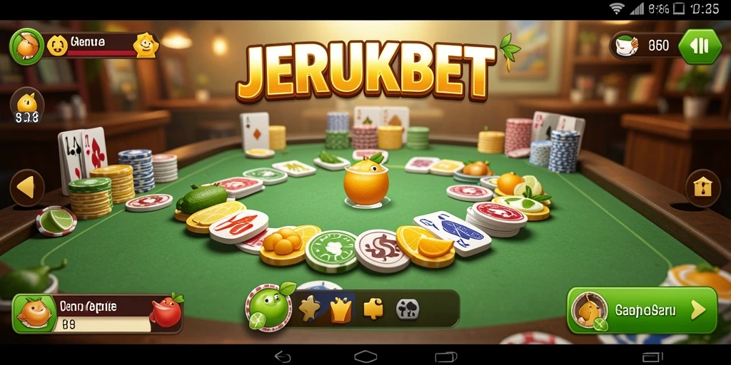 Tampilan interaktif dan seru dari gameplay JERUKBET
