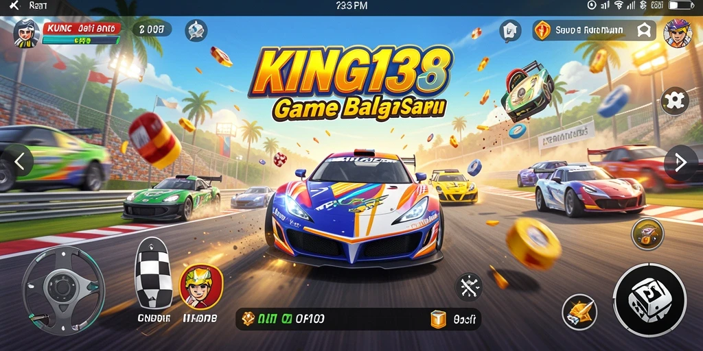 Tampilan balapan seru dalam KING138 dengan grafis menawan.
