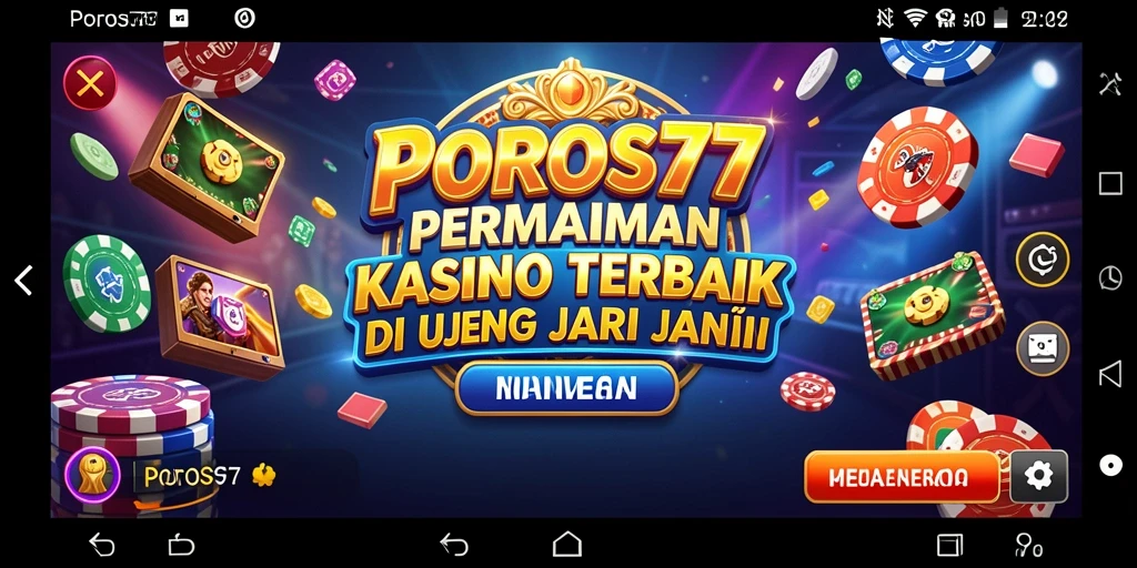 Tampilan gameplay kasino yang mendebarkan di POROS77.